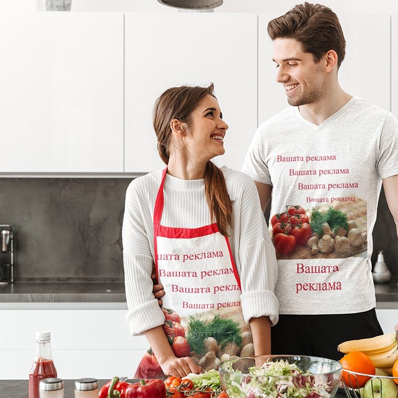 Apron full color print t-shirt  ��������� � ������� � �������� ������ CMYK ����� 